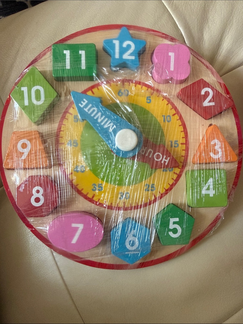 Melissa and Doug Wooden Colorful Clock Puzzle
